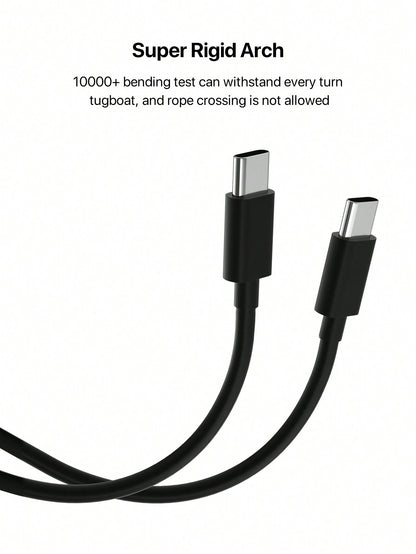 D8 USB-C to USB-C Cable – 2-Pack, 60W Fast Charging, 3.3ft Nylon Braided