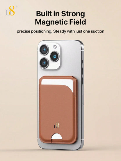 D8 Magnetic Wallet Stand – Slim MagSafe Card Holder & Phone Stand