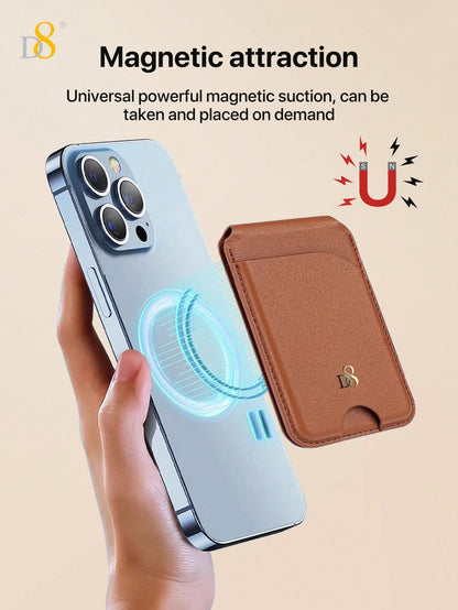 D8 Magnetic Wallet Stand – Slim MagSafe Card Holder & Phone Stand