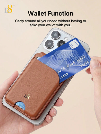 D8 Magnetic Wallet Stand – Slim MagSafe Card Holder & Phone Stand