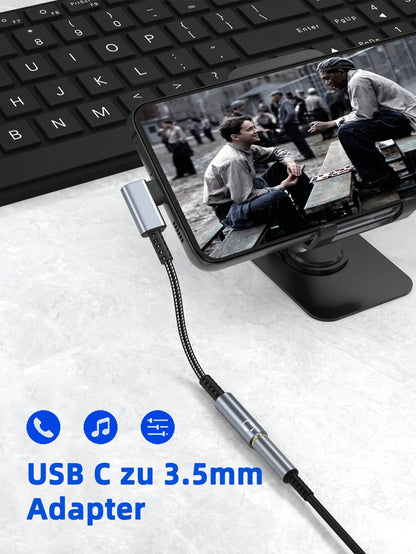D8 USB-C to 3.5mm DAC Headphone Adapter