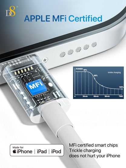 D8 MFi Lightning Power & Sync Cable