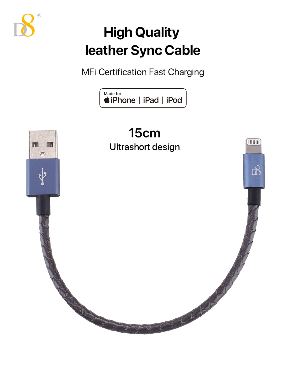 MFi Leather Fast Lightning to USB Cable
