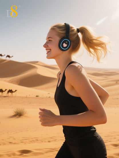 D8 Wireless Over-Ear Headphones – Deep Bass, Mic, 3.5mm & SD Slot