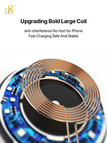 Dynamic8 3 in 1 Magnetic Wireless Charging Station (PWB-2117) - Glass & Aluminum