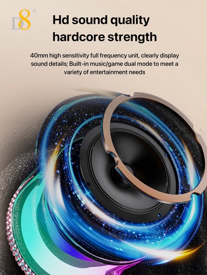 D8 Foldable Magnetic Bluetooth Speaker – 10H Playtime, RGB Light, Phone Stand