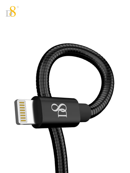 Stainless Jacket MFi Lightning to USB Charging Cable | Dynamic8