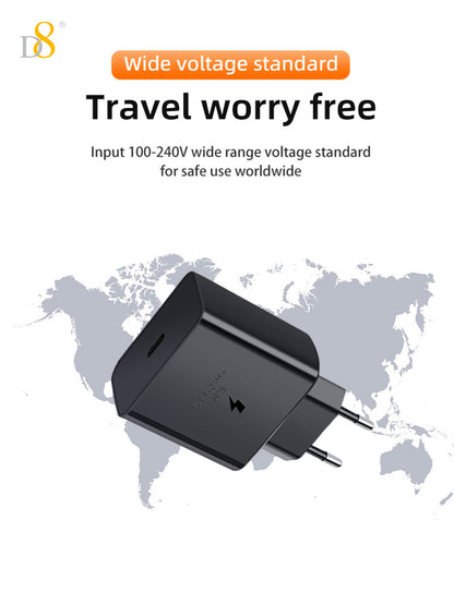 D8 45W USB-C Wall Charger – Fast Charging for iPhone, MacBook, iPad, Samsung