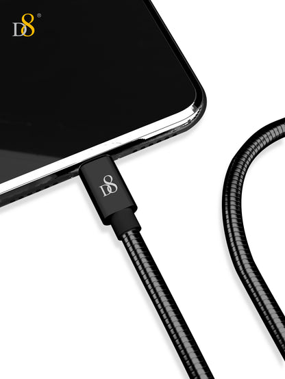 Stainless Jacket MFi Lightning to USB Charging Cable | Dynamic8