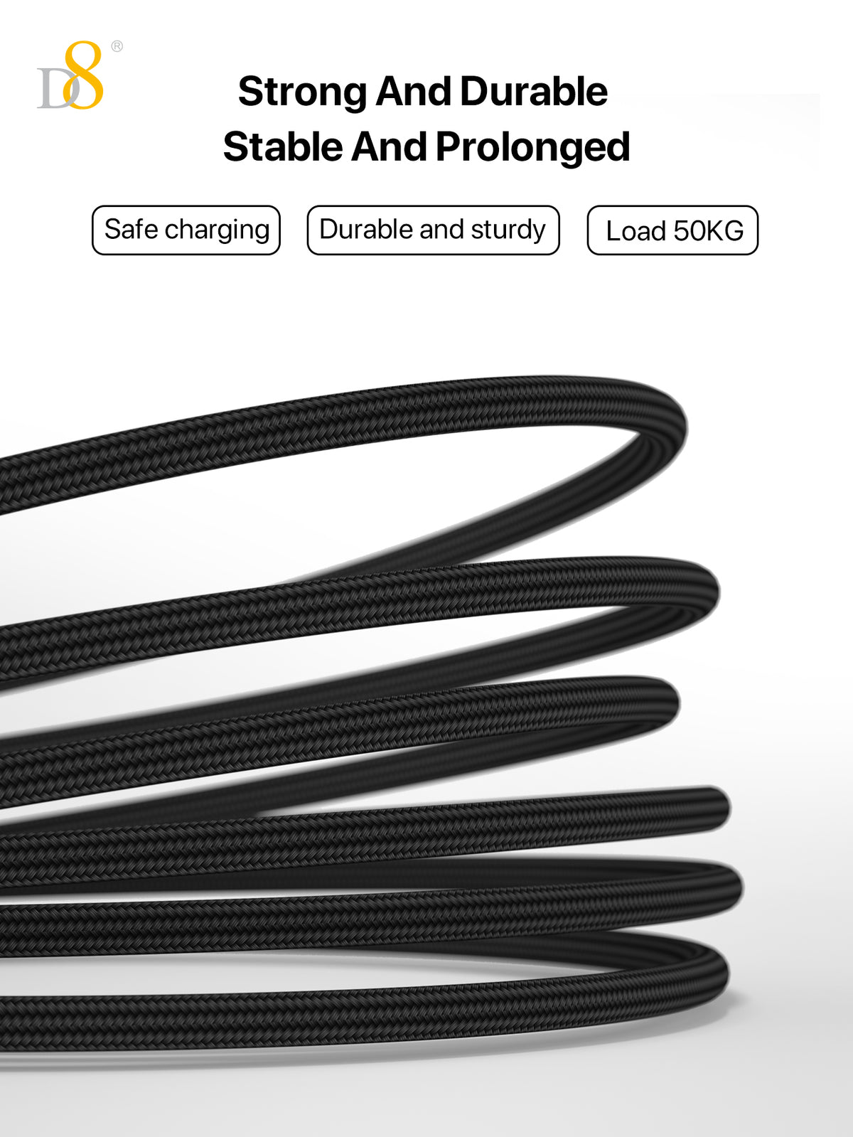 Nylon Braided Type-C to USB Cable | Dynamic8
