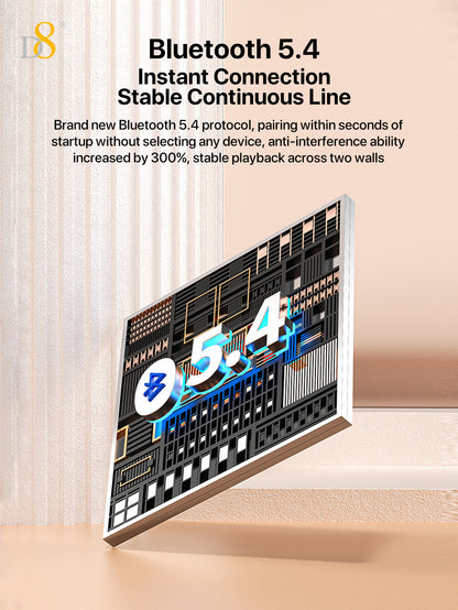 D8 Magnetic Bluetooth Speaker – 10H Playtime, RGB Light, Foldable Phone Stand