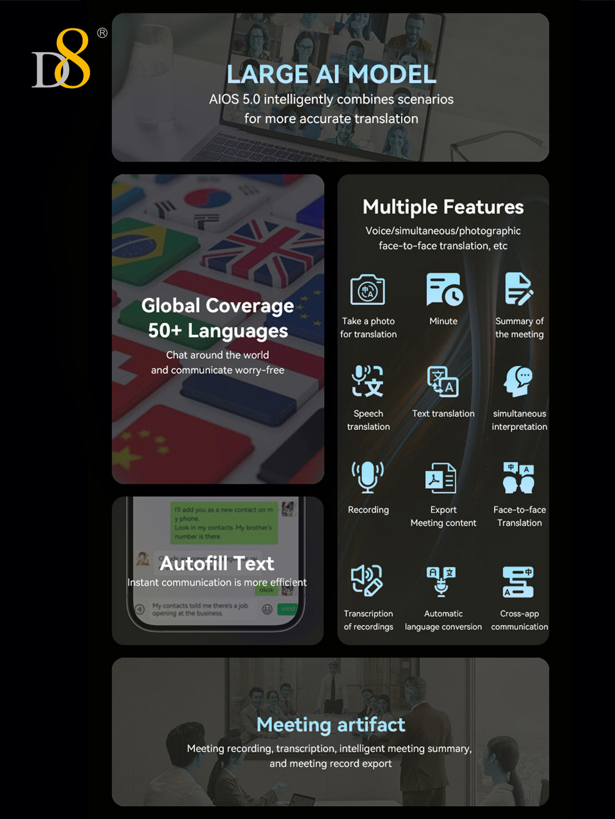D8 AI Translator Recorder – Real-Time Translation & Voice Recording
