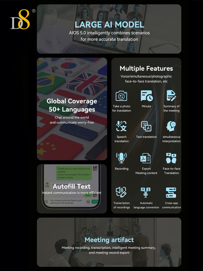 D8 AI Translator Recorder – Real-Time Translation & Voice Recording