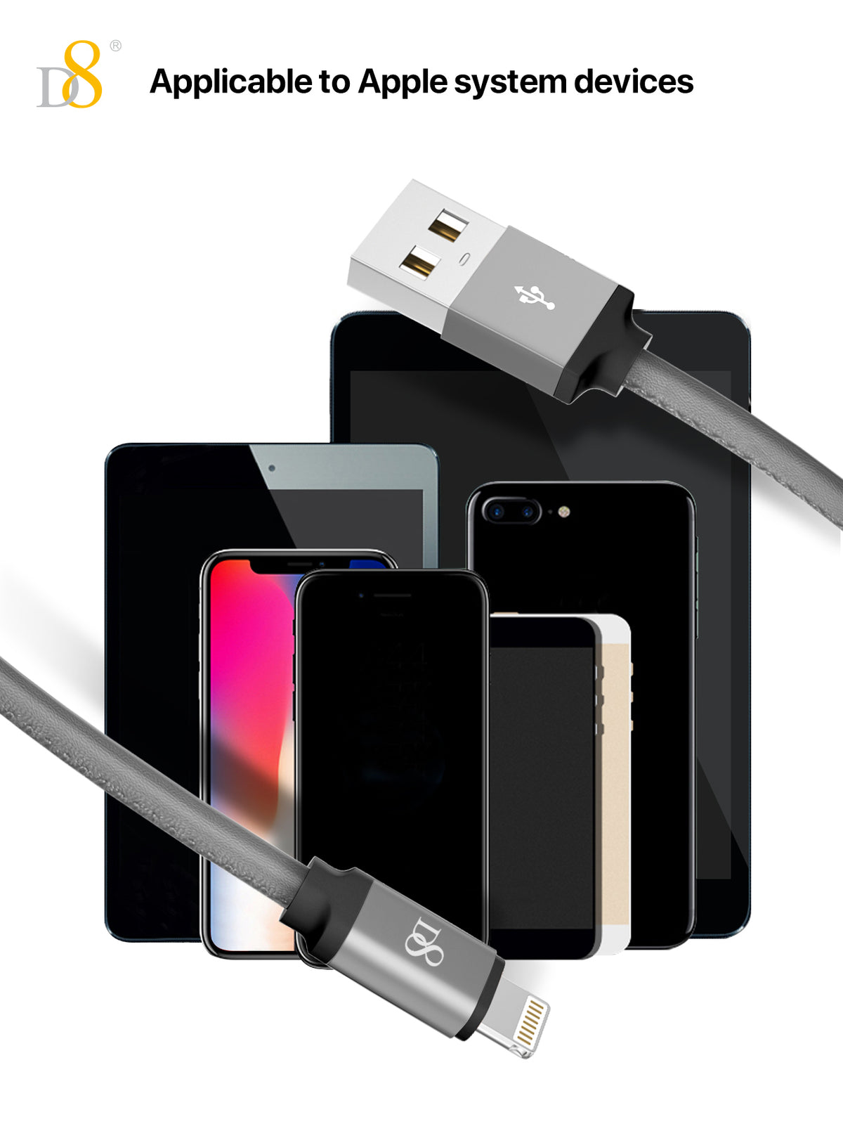 PU Wrapped Lightning Power & Sync Cable