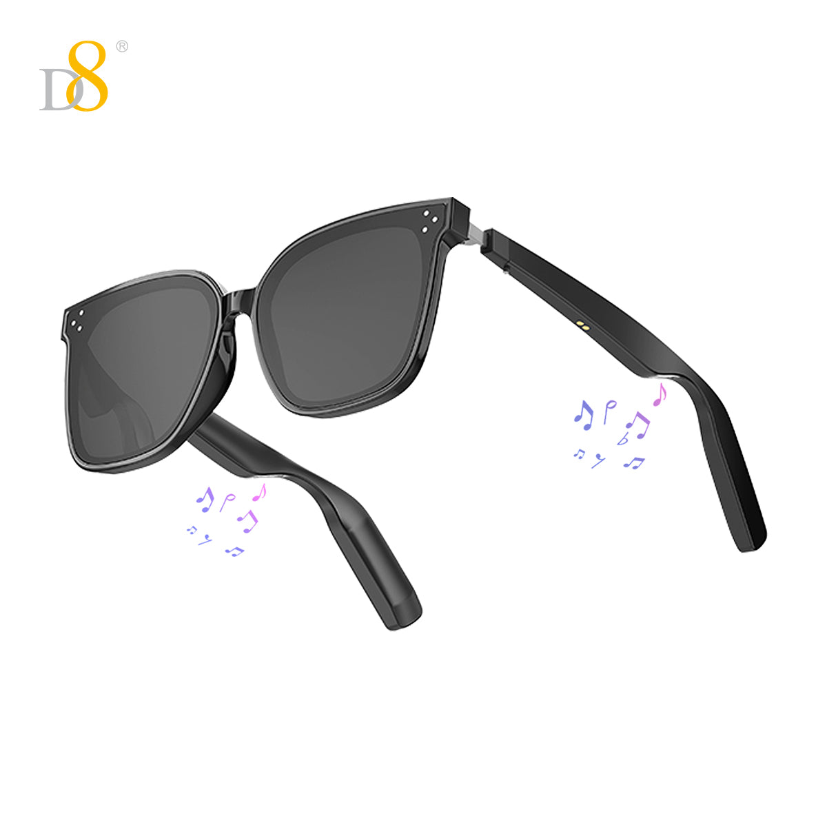 D8 hand-applied diamonds Smart Wireless Glasses,(Music&Call) for Smart Devices ，for Men&Women，Connect Mobile Phones & Tablets，When you Cycling,play gaming,enjoy music or call, Holiday Gift Valentine's Day Gift Christmas Gifts,Must-Haves For Autumn