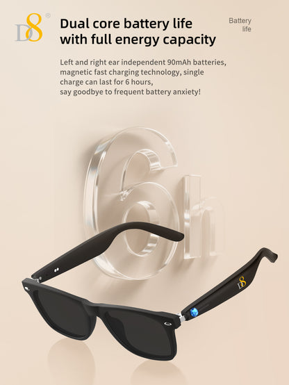 D8 Smart Bluetooth Glasses UV400 Voice Control