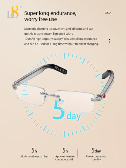 D8 Smart Bluetooth Glasses – Women’s Photochromic Blue Light Office Reading Glasses