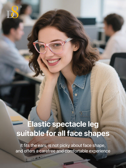 D8 Women’s Smart Bluetooth Glasses – Photochromic Blue Light UV Protection