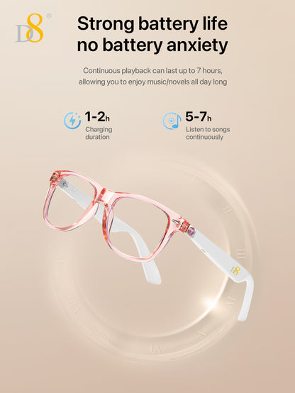 D8 Women’s Smart Bluetooth Glasses – Photochromic Blue Light UV Protection