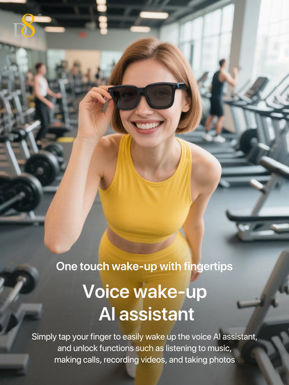D8 AI Translation Smart Glasses – 110 Languages, UV Audio, Business Travel Edition