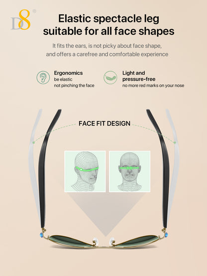 D8 Smart Bluetooth Glasses UV400 Voice Control (Black)