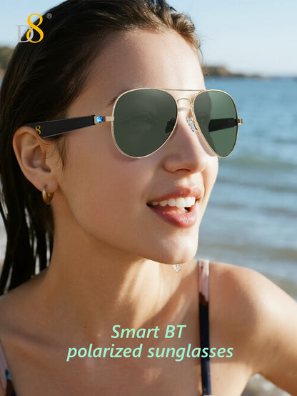 D8 Smart Bluetooth Glasses UV400 Voice Control (Black)
