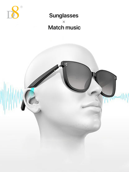 D8 hand-applied diamonds Smart Wireless Glasses,(Music&Call) for Smart Devices ，for Men&Women，Connect Mobile Phones & Tablets，When you Cycling,play gaming,enjoy music or call, Holiday Gift Valentine's Day Gift Christmas Gifts,Must-Haves For Autumn