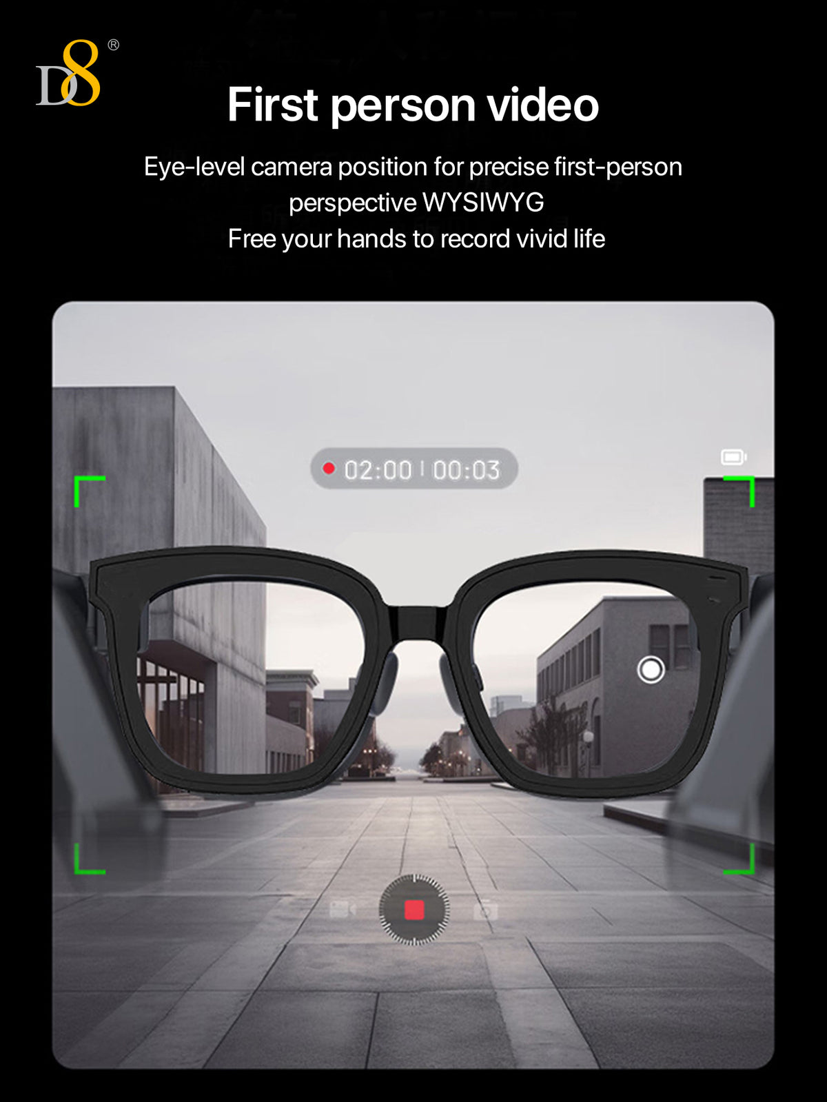 D8 hand-applied diamonds Smart Wireless Glasses,(Music&Call) for Smart Devices ，for Men&Women，Connect Mobile Phones & Tablets，When you Cycling,play gaming,enjoy music or call, Holiday Gift Valentine's Day Gift Christmas Gifts,Must-Haves For Autumn