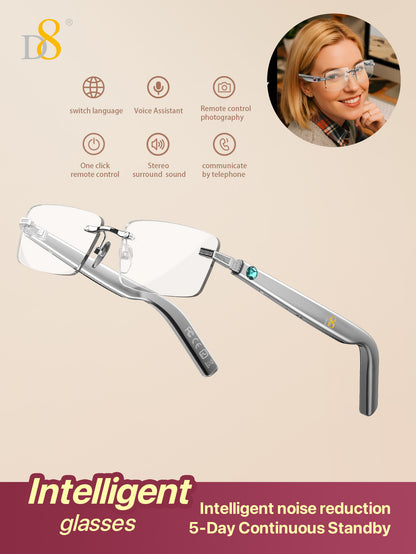 D8 Smart Bluetooth Glasses – Women’s Photochromic Blue Light Office Reading Glasses