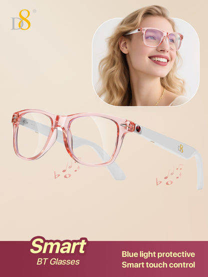 D8 Women’s Smart Bluetooth Glasses – Photochromic Blue Light UV Protection