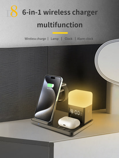 D8 3-in-1 Wireless Charging Station – Fast Charger for iPhone, Apple Watch, AirPods