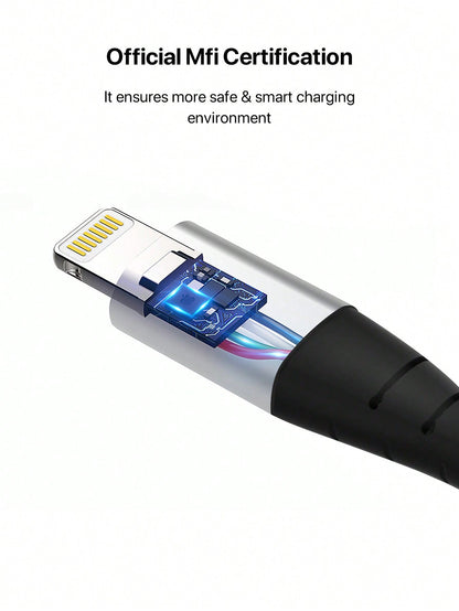 
Dynamic8 MFi certified iPhone charger cable, 3.3ft premium nylon USB-A to Lightning
