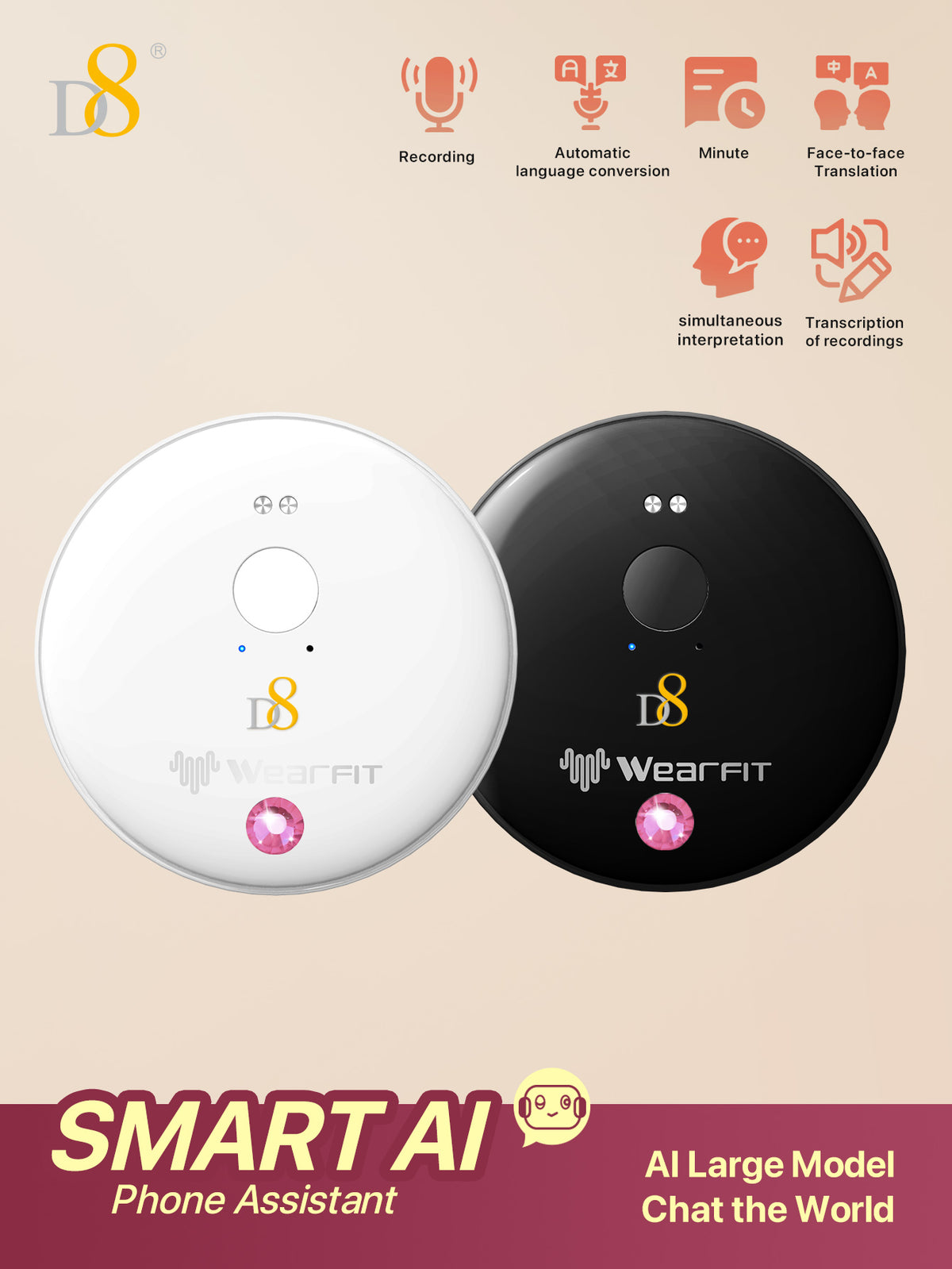 D8 AI Translator Recorder – Real-Time Translation & Voice Recording